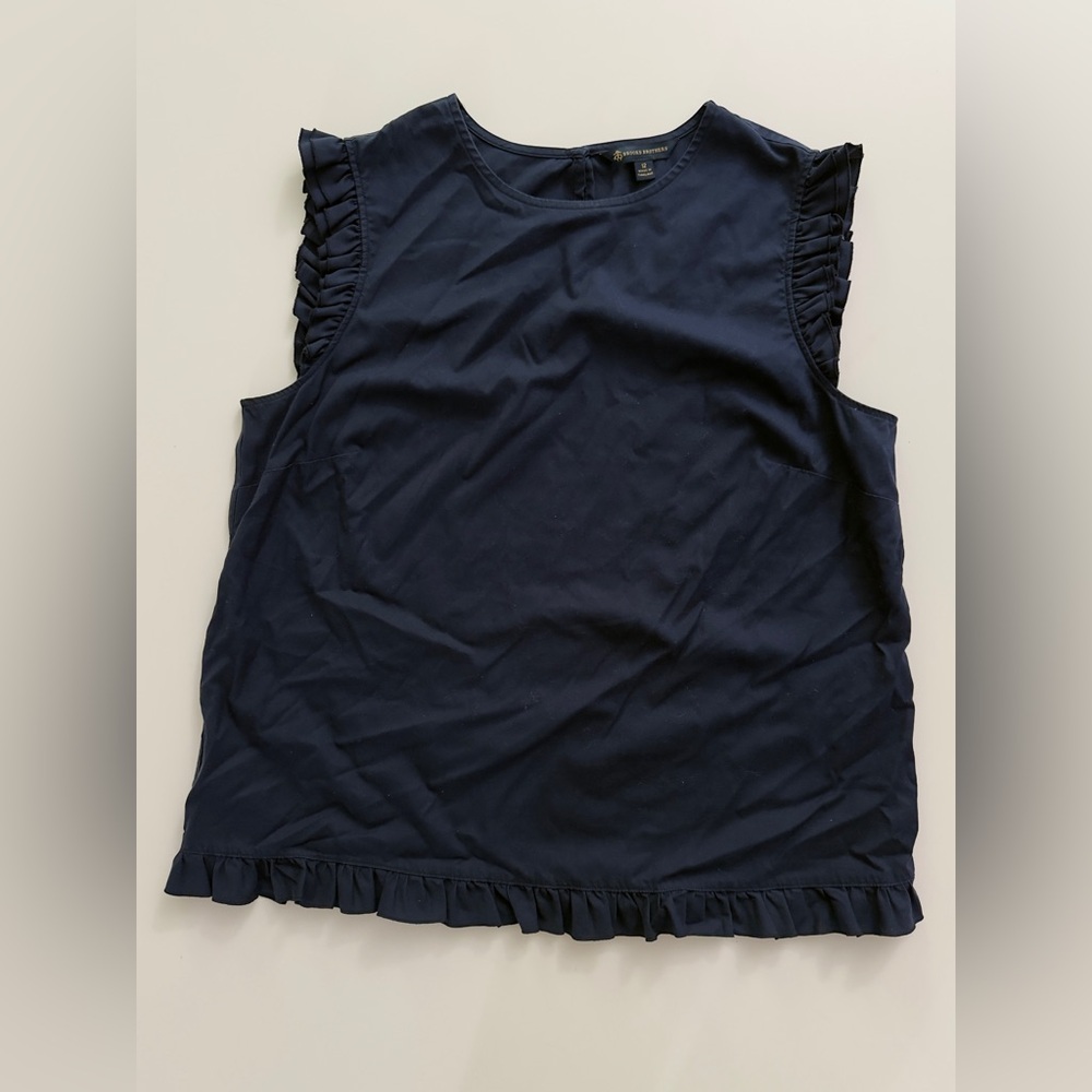 Brooks and Brothers navy blue top size 12